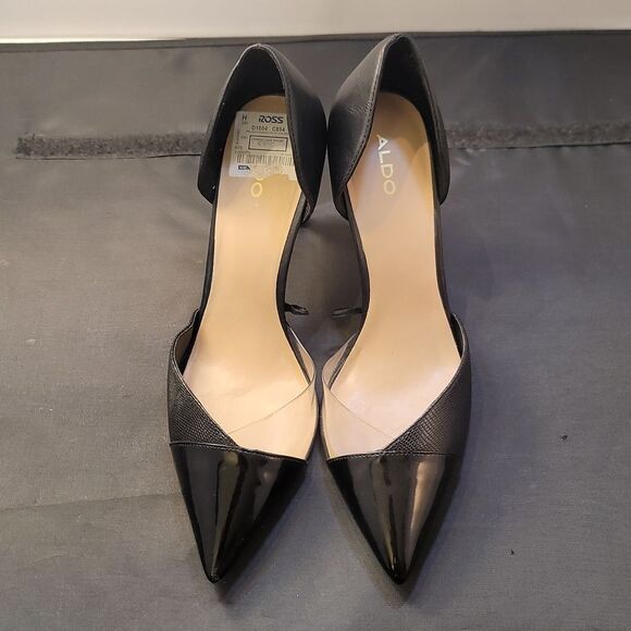 ALDO MOONGLOW HIGH HEELED D'ORSAY PUMPS WITH POINTED TOE AND STILETTO HEEL G1 - Picture 2 of 15